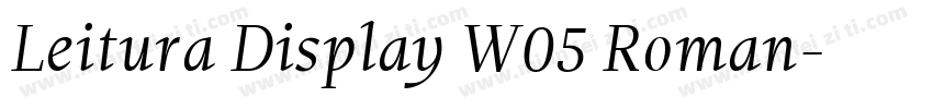 Leitura Display W05 Roman字体转换